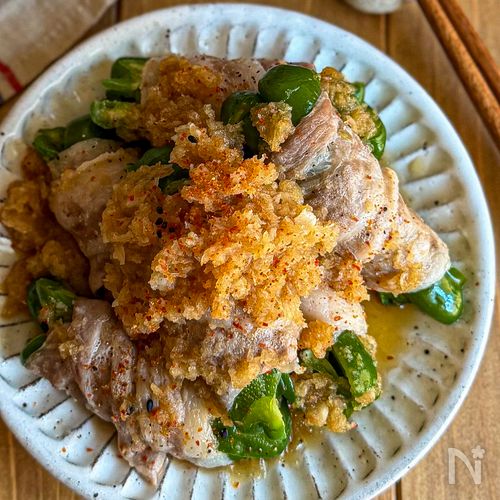 レンジでOK《肉巻きピーマンのおろしポン酢》