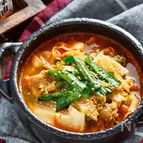 豚バラ白菜と豆腐のチゲ風おかずスープ【#簡単 #包丁不要】