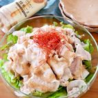 【ピリ辛だれの冷しゃぶサラダ】市販のごまドレアレンジ！
