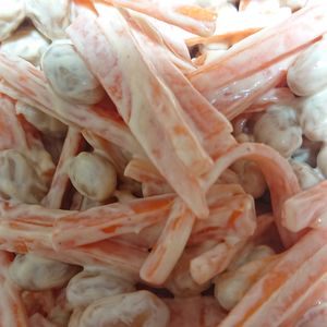 下つ弓張りの作ってみた!投稿(【腸活向け簡単作り置き!!】にんじんと大豆の黒ごまサラダ)