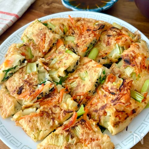 【米粉で作るひじきと小松菜のチヂミ】鉄分たっぷり！