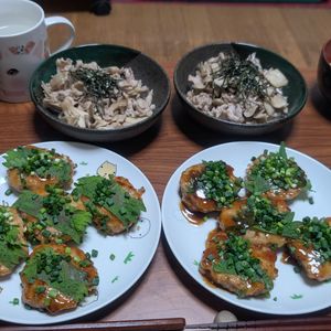 花月雨音🪷の作ってみた!投稿(【甘辛ふわふわ鶏つくね】ふわっと柔らか♪ご飯もお酒も進む♪)