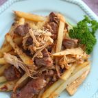 牛肉とじゃがいものマヨ醤油炒め