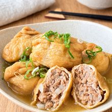 【豚つくねお揚げの鶏だし煮】じゅわっと旨みあふれる♡