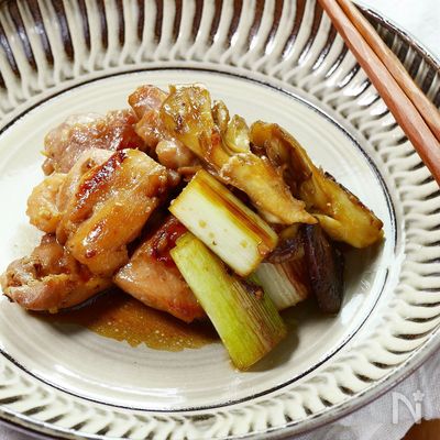 鶏モモ肉と白ネギの照り焼き