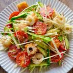 【ちくわと水菜のゴマだれサラダ】モリモリ食べれる美味しさ😋