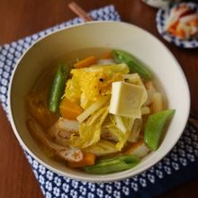 白菜たっぷり！塩バターにゅうめん