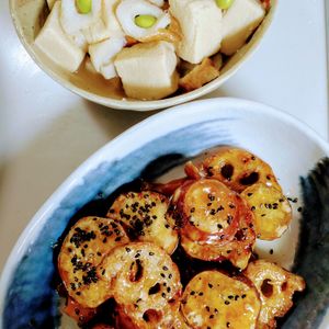 ゆみの作ってみた!投稿(【シャキっとれんこんとさつま芋甘酢だれ】ご飯もお酒も進みすぎ)