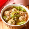 【鶏肉団子とキャベツのしらたきスープ】簡単ヘルシー♪