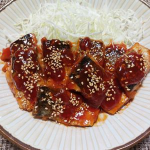 よっこの作ってみた!投稿(魚嫌いもおかわりする！「辛さ自由ヤンニョムさば」)