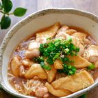 柔らか鶏肉とおあげとえのきのとろみ煮【ほっこり癒されおかず】