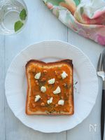 余った煮物で♪かぼちゃトースト