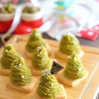 ピスタチオクリームのクリスマスツリー風