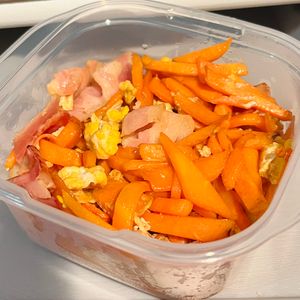 kiwiの作ってみた!投稿(【コンソメにんじんしりしり】副菜、作り置き、お弁当に♡)