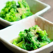 菜の花のお浸し　辛子風味
