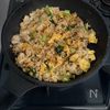 やみつきになる！鶏肉と小松菜のオイマヨチャーハンの工程5