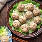 レンチンで簡単！ゴロッとたけのこの蒸し肉団子【市販惣菜利用】