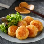 外カリ中もち♡『もちっと香ばし醤油のじゃがいも餅』