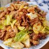 行列の定食屋さんの🍚豚バラキャベツのみりん味噌漬け炒め🤩