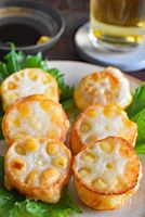 【ふわシャキ食感】えびはんぺんのレンコン挟み揚げ