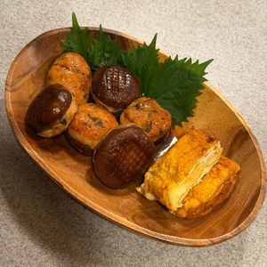 れれの作ってみた!投稿(しいたけの肉詰め・バター醤油照り焼き)