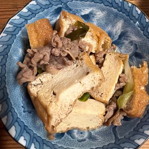 1200051の作ってみた!投稿(ワンパン10分！【牛肉×厚揚げ甘辛すき煮】時短で染みジュワ♩)