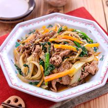 【牛肉野菜炒め】炒めるだけでご飯が進む!旨みたっぷり♡