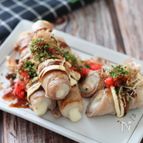 まさに！子供も喜ぶアテ♡チーズインちくわの豚巻きお好みソース
