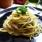オクラとツナの和風スパゲティ