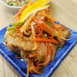 もんぶらん°・*:.。.☆の作ってみた!投稿(【あじの南蛮漬け】シャキッと野菜にサクふわ鯵♡揚げ焼きで◎)