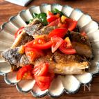 揚げずに簡単！カリッとふわふわ【カレイの唐揚げトマトポン酢】