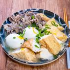 冷凍してた柚子を使って「厚揚げと牛肉のゆず風味煮」