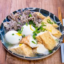 冷凍してた柚子を使って「厚揚げと牛肉のゆず風味煮」