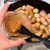 〖お味噌で〗ごぼうとベーコンの塩辛アヒージョの工程2