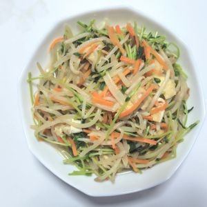ふうかの作ってみた!投稿(簡単！シャキシャキ美味♪もやしと豆苗のおひたし＊作り置きに)