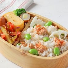 焼き明太子とれんこんの混ぜご飯