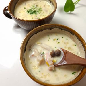 とのちゃまの作ってみた!投稿(【子供爆食い♡︎玉ねぎとベーコンのポタージュ】絶品/節約)