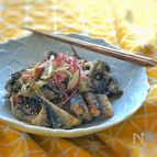 頭から丸ごと食べてカルシウム補給！鯵の干物の揚げ焼きマリネ♡