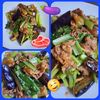 サトちゃんの作ってみた!投稿(【豚肉とシャキッと小松菜スタミナ味噌炒め】少ないお肉で満足!)