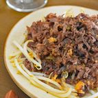 もやしと牛こまステーキ風ソテー
