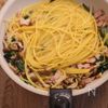 フライパン一つでできる♪ベーコンとほうれん草の和風パスタの工程2
