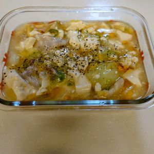 にゃんこさん🐱の作ってみた!投稿(『白菜と豆腐と豚肉のとろみ煮』やさしい味♡ご飯のっけも◎)