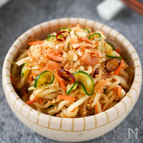 簡単副菜♡『切り干し大根の梅肉和え』甘酢が美味♪