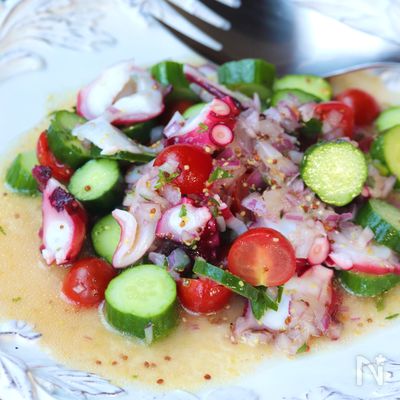 混ぜるだけ簡単!タコと夏野菜のマリネサラダ