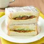 【さんまの蒲焼缶サンドイッチ】火を使わない防災レシピ
