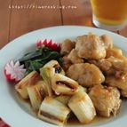 ねぎと鶏もも肉の照り焼き