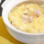 【まろやかふんわり卵】白菜と豚ばら肉の中華風春雨卵スープ