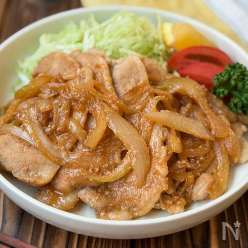 【豚の生姜焼き】漬けて焼くだけ！