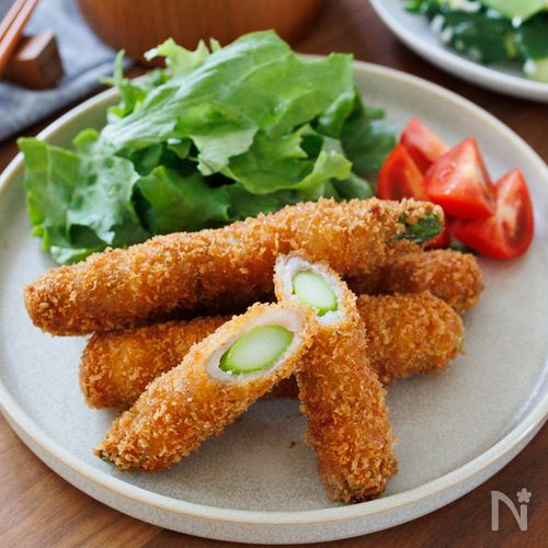 『アスパラの肉巻きフライ』子どもが喜ぶ☆お弁当おかずにも♪