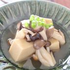 高野豆腐のキノコあんかけ煮